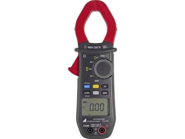 Gossen Metrawatt M312J Strømtang , Hånd-multimeter digital CAT III 1000 V, CAT IV 600 V Visning (counts): 6000 Sort, Rød