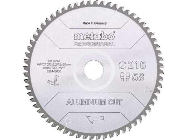 Metabo 628447000, Alumiini, 25,4 cm, 3 cm, 2,4 mm, Metabo, KS 254 Plus / KGS 254 M / KGS 254 Plus / KGS 254 I Plus / KGS 254 I Plus