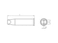 Miniatyrbild 3 av 3: Weller T0054480299, Lödspets, Weller, WXP200, 1 styck, 7,6 mm, 1,5 mm