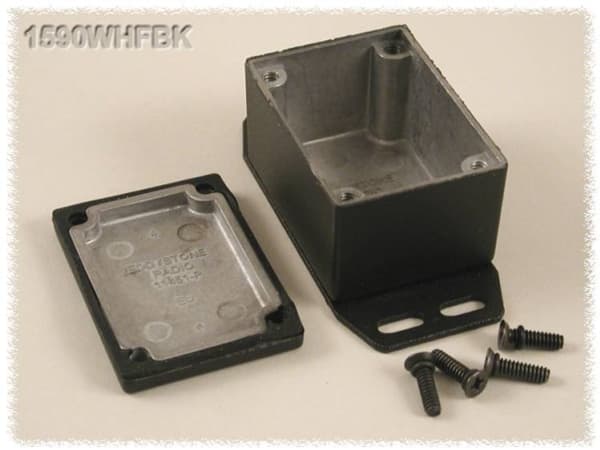 Hammond Electronics 1590WHFBK Universal-kaappi 52,5 x 38 x 31 Alumiini Musta 1 kpl 1 kpl