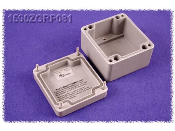 Hammond Electronics 1590ZGRP081 Universalkabinetti 80 x 75 x 55 Polyesteri Grå 1 stk 1 stk