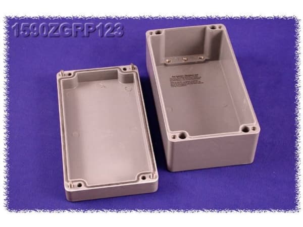 Hammond Electronics 1590ZGRP123 Universalkabinetti 220 x 120 x 90 Polyesteri Grå 1 stk 1 stk