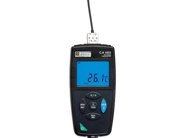 Chauvin Arnoux C.A 1823 Temperatur-måleudstyr -100 til 400 °C Sensortype Pt100, Pt1000 Datalogger-funktion