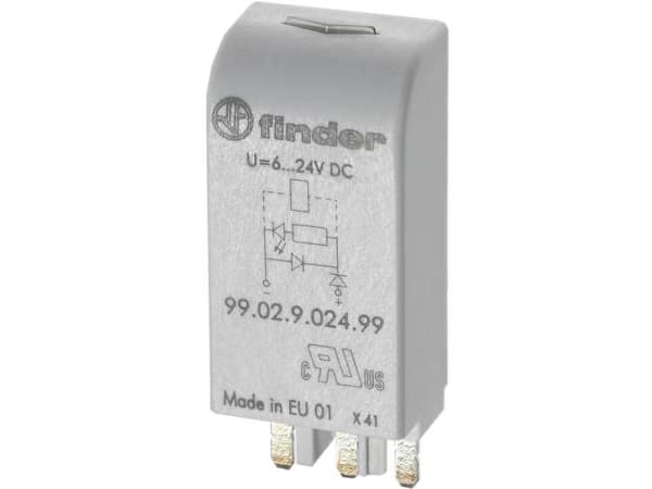 Finder Indstiksmodul Med RC-led 99.02.0.230.09 Passer til model: Finder 90.03, Finder 60.13.8.230.0040 1 stk 1 stk