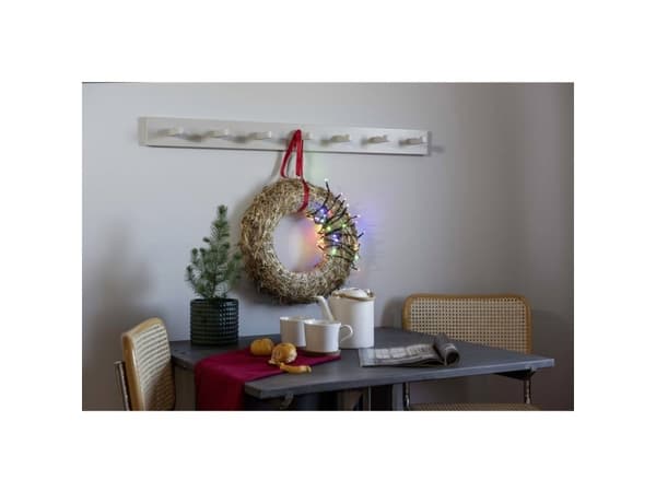 Konstsmide 6344-520 Mikro-lyskæde Indvendigt via strømdrift Antal pærer 100 LED (RGB) RGB Oplyst Længde: 6.93 m frostet