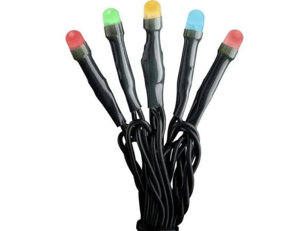 Konstsmide 6344-520 Mikro-lyskæde Indvendigt via strømdrift Antal pærer 100 LED (RGB) RGB Oplyst Længde: 6.93 m frostet
