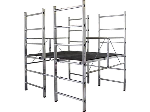 Krause 916228 CORDA Alumiinitelineet Alumiini Liikuteltava teline Työskentelykorkeus (max.): 2,80 m Hopea, Musta 37 kg 37 kg