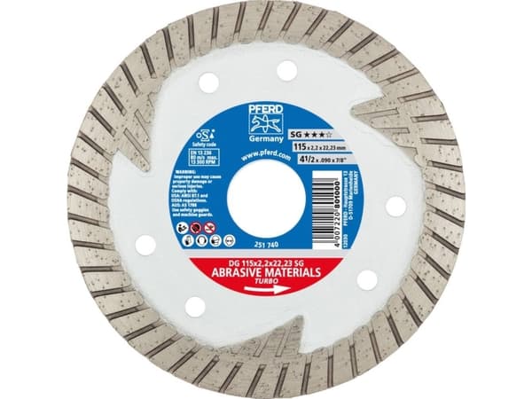 PFERD 68000021, 2,22 cm, 2,2 mm, 13300 RPM, Tyskland, 146 g, 145 mm