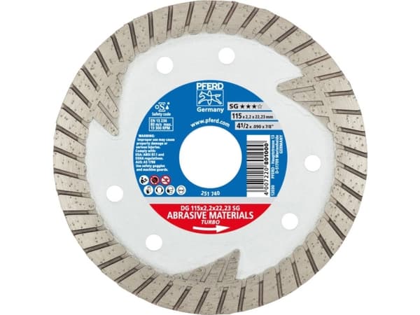 PFERD 68000021, 2,22 cm, 2,2 mm, 13300 RPM, Tyskland, 146 g, 145 mm