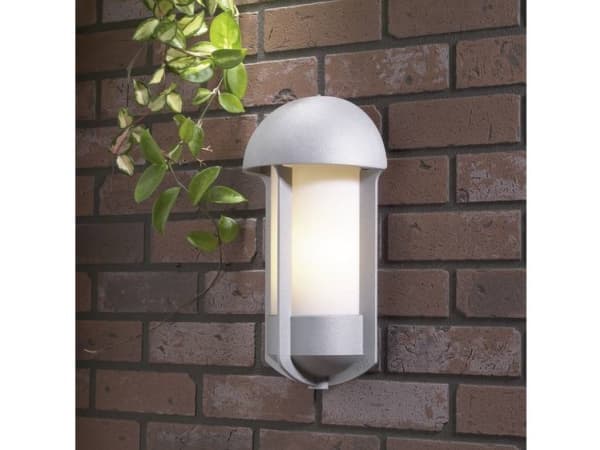 Konstsmide 510-312, Utendørs veggbelysning, Aluminium, Hage, Terrasse, Opal, 1 pære(r), Varm hvit