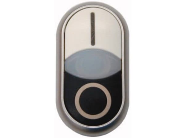 Eaton 284817 M22S-DDLF-WS-X1/X0 Kaksoispainike Eturengas muovia 1 kpl