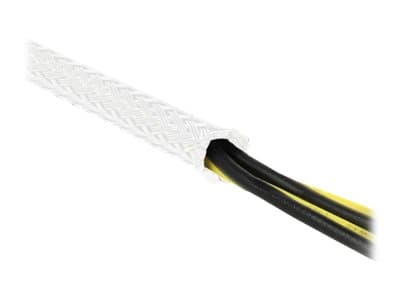 Delock Braided Sleeving stretchable - Tvunnet utvidbart isolerør - 5 m - hvit