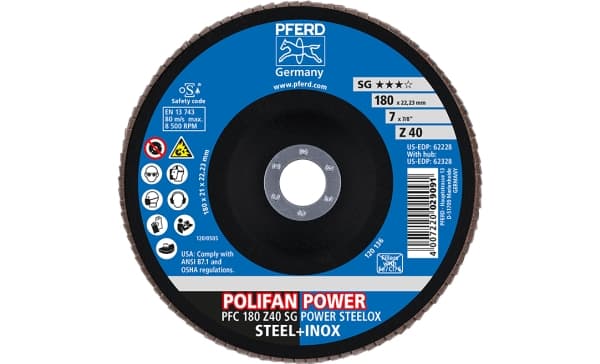PFERD 67784185, 18 cm, 8500 RPM, 40 g, 10 styck