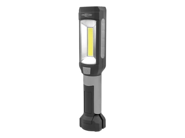 Ansmann WL230B, Käsikokoinen taskulamppu, Musta, Harmaa, IP20, COB LED, 2 lamppua, 230 lm musta, Harmaa