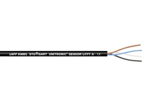 Lapp UNITRONIC SENSOR, 500 m, Sort, Kopper, Polyvinylklorid (PVC), 300 V, -40 - 80 °C