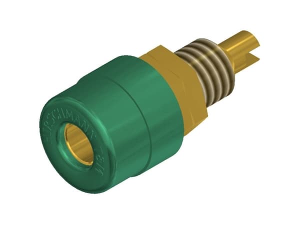 SKS Hirschmann BIL 20 Au gn Laboratorietilslutning Tilslutning, indbygning lodret Stift-diameter: 4 mm Grøn 1 stk