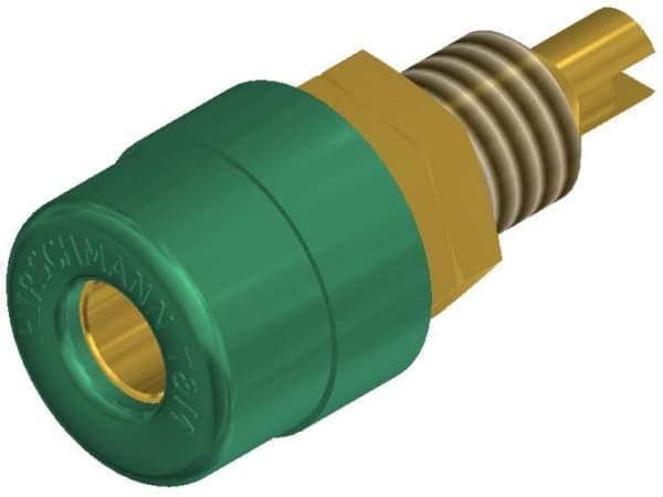 SKS Hirschmann BIL 20 Au gn Laboratorietilslutning Tilslutning, indbygning lodret Stift-diameter: 4 mm Grøn 1 stk