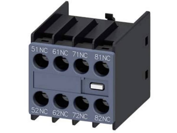 Siemens 3RH29111GA04, 4P, Kabel, Svart, IP20, Skruvar, Tjeckien