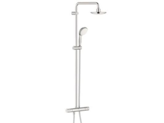 Grohe Vitalio Go 160 brusesystem med termostat, Ø160 mm hovedbruser samt håndbruser