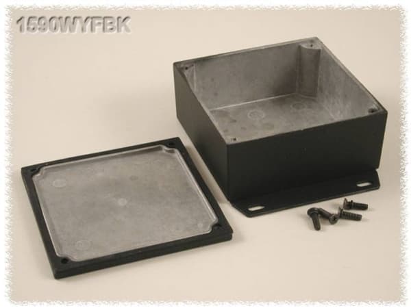 Hammond Electronics 1590WYFBK Universalskåp 92 x 92 x 42 Aluminium Svart 1 st