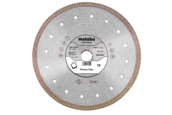 Metabo 628580000, Klippskiva, Platt i mitten, Kakel, Metabo, 2,22 cm, 23 cm
