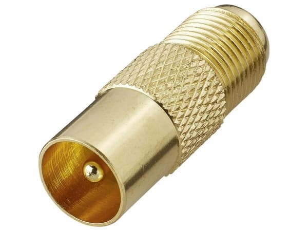 Renkforce RF-4197003, Belling-Lee/IEC, F, Guld