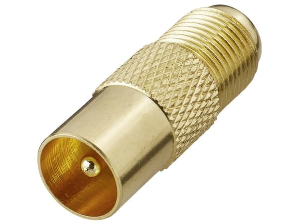 Renkforce RF-4197003, Belling-Lee/IEC, F, Guld