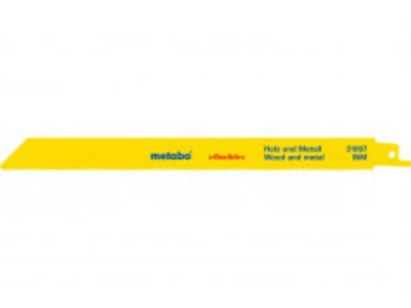 Metabo 631495000, Sabelsagblad, Metall, Rør, Plast, Tre, Tre med spiker, Blå, Gult, 10 -14, 1,8 mm, 2,6 mm