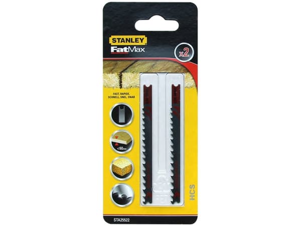 Stanley FatMax sticksågsblad U 2st för trä STA25522