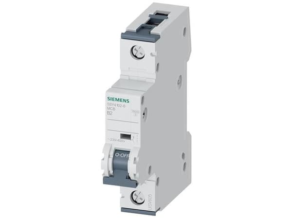 Siemens 5SY41026 5SY4102-6 Ledningssikkerhedsafbryder 2 A 230 V, 400 V