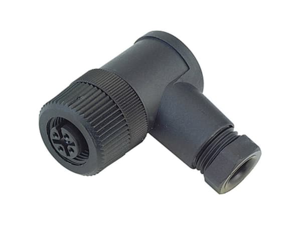 Binder 99-0430-00-04 Sensor, kontakt för manöverdon, M12 Anslutning, vinklad Polnummer (RJ): 4 1 st