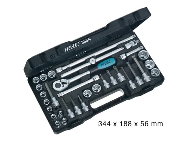 Hazet Topnøglesæt Metrisk 3/8 (10 mm) 32 dele 885N