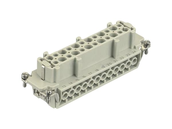 Harting 09 33 024 2711 Tilslutningsindsats Han® E 24 + PE Skruer 10 stk