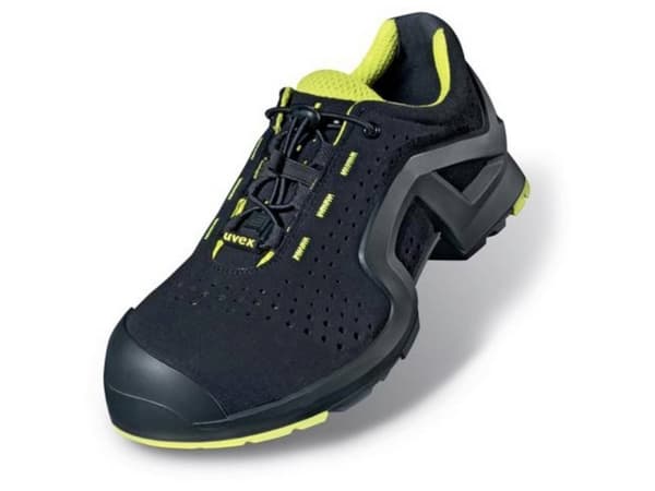 Uvex 85142, Unisex, Voksen, Vernesko, Limefarget, Sort, P, S1, ESD, SRC, Hurtigsnører