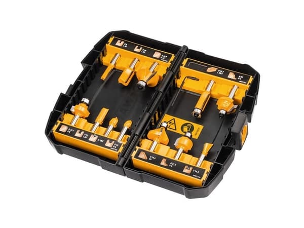 DeWALT DT90016-QZ - Handöverfräsbitsats - 12 delar - 8 mm