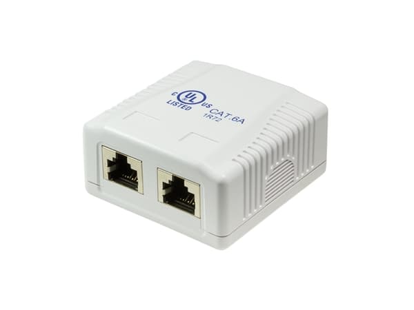 LogiLink NP0074, 2 x RJ-45, Vit, 59 mm, 61 mm, 29,5 mm, 65 mm