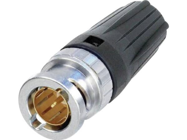 Neutrik NBNC75BFG7, BNC, Gjuten aluminium, Svart, 1500 V, 3 mO, 50 V, 75 O
