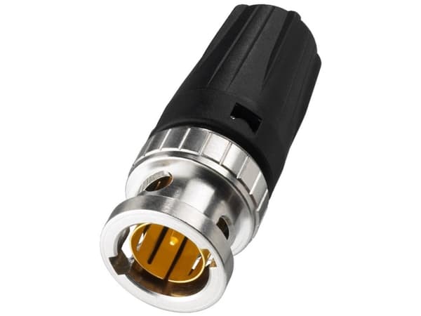Neutrik NBNC75BFG7, BNC, Gjuten aluminium, Svart, 1500 V, 3 mO, 50 V, 75 O