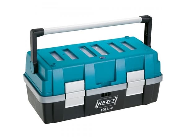 HAZET 190L-2, Verktøy boks, Plast, Sort, Blå, Hengsel, Tyskland, 250 mm