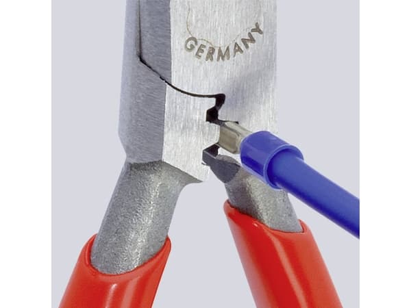 Knipex 13 05 160, Nesetang, Kromvanadiumstål, Plast, Blå, Rød, 160 mm, 139 g