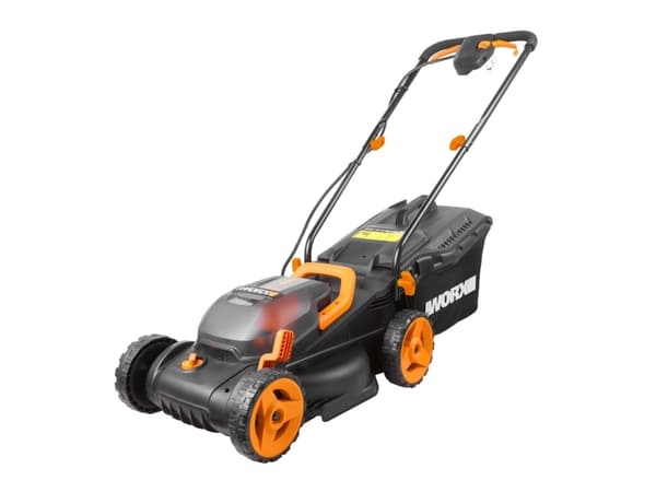 WORX WG779E, Handgräsklippare, 280 m², 34 cm, 30 l, 90 dB, Svart, Orange