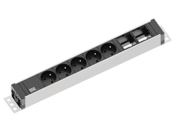 Bachmann Universal, 3 m, 5 AC-pistorasia(a), Sisätila, Musta, Hopea, 406 mm, 44 mm