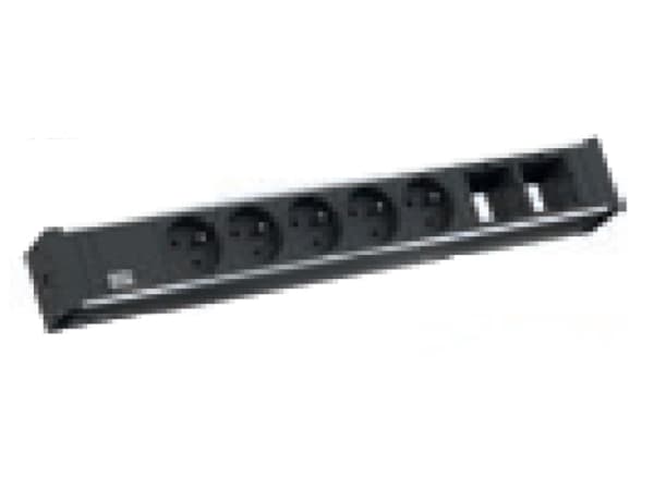 Bachmann Universal, 3 m, 5 AC-pistorasia(a), Sisätila, Musta, Hopea, 406 mm, 44 mm