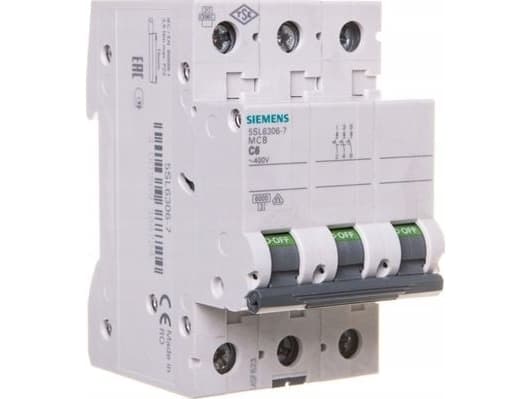 Siemens 5SL63067 5SL6306-7 Ledningssikkerikkerhedsafbryder 3-flight 6 A 400 V