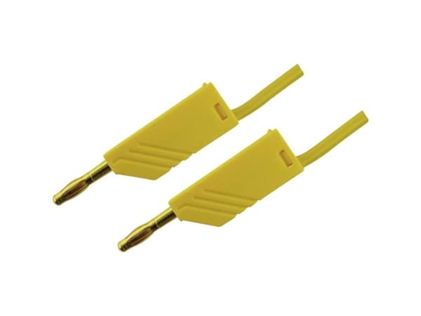SKS Hirschmann MLN 50/2,5 GE Prøveledning Lamelstik 4 mm Lamelstik 4 mm 0.50 m Gul 1 stk
