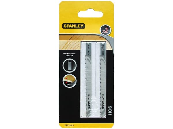 Stanley STA21012-XJ, Figursågblad, Trä, Stål med hög kolhalt (HCS), 7,5 cm, 2,5 mm, 3 cm