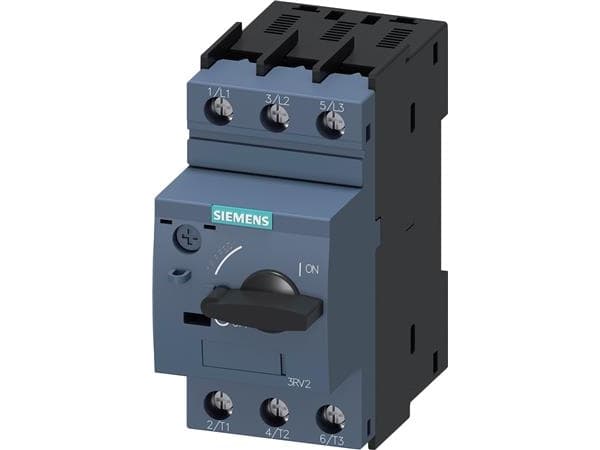 Siemens 3RV2021-1JA10 Strömbrytare 1 st Inställningsområde (ström): 7 - 10 A Kopplingsspänning (max.): 690 V/AC (B x H x D) 45 x 97 x 97 mm