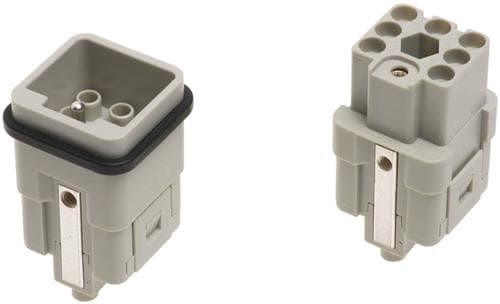 HARTING Pistotulppa naaras (naaras) uros Q 7/0 7-napainen maadoituksella max 10A 400 V