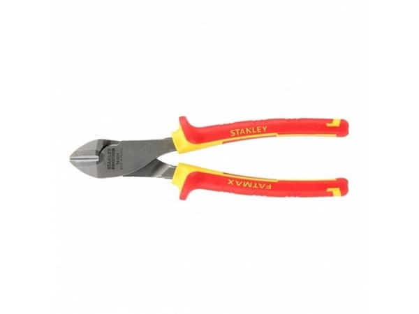 Stanley 0-84-003, Diagonal avbitartång, Krom, Rostfritt stål, Röd, Gul, 175 mm