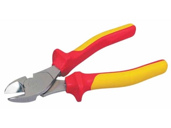 Stanley 0-84-003, Diagonal avbitartång, Krom, Rostfritt stål, Röd, Gul, 175 mm